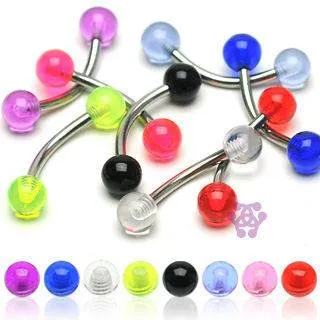 16g Acrylic Stainless Curved Barbell Tulsa Body Jewelry Bracelets