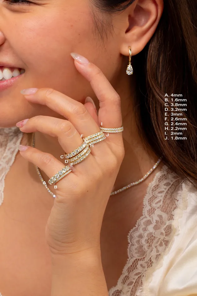 20mm Core Pav Diamond Ring Princess Bride Diamonds Rings