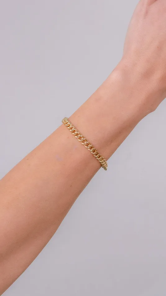 55mm 14k Yellow Gold Bubble Cuban Bracelet Princess Bride Diamonds Bracelets