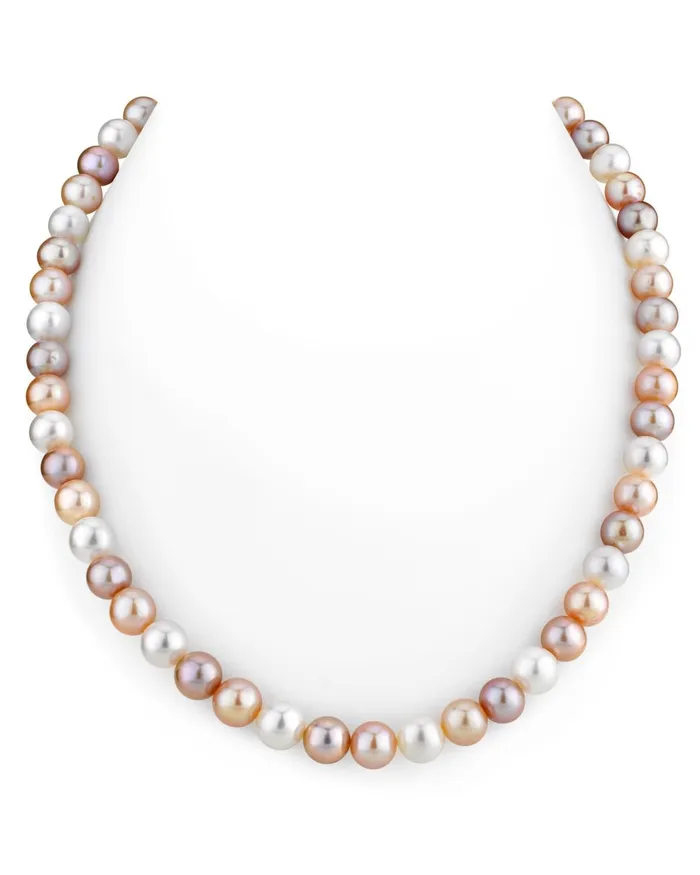 7075mm Freshwater Multicolor Pearl Necklace AAA Quality SPT Necklaces