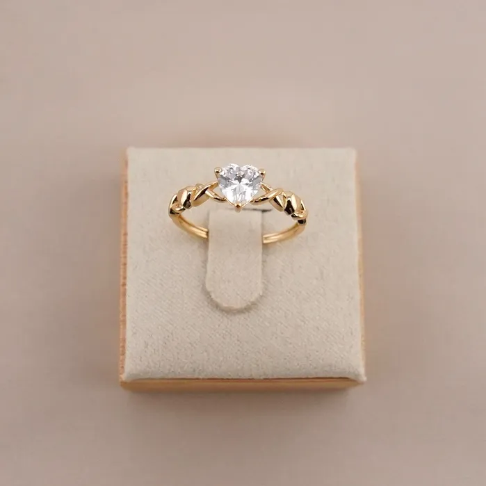 AB and J Rings 14k Gold Heart Ring RG2190