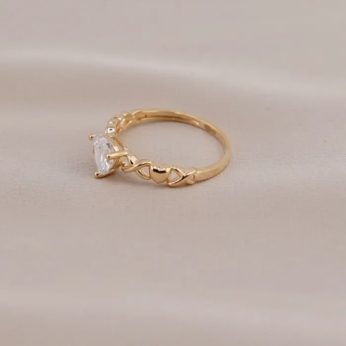 AB and J Rings 14k Gold Heart Ring RG2190