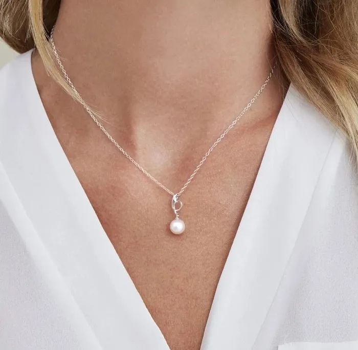 Akoya Pearl Diamond Symphony Pendant Choose Your Pearl Color SPT Necklaces