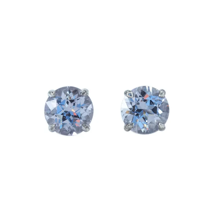 Anueva Jewelry Earrings 152ctw Round Grey Spinel Stud Earrings in White Gold Anueva Jewelry Earrings 152ctw Round Grey Spinel Stud Earrings in White Gold