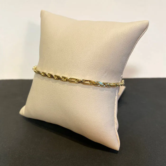 Bracelets Moriartys Gem Art 14K Yellow Gold Rope Chain Bracelet
