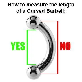 Bracelets Tulsa Body Jewelry 2g Stainless Curved Barbell internal