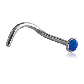 Bracelets Tulsa Body Jewelry Bezel Opal Stainless Nostril Screw