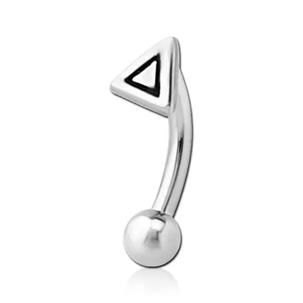 Bracelets Tulsa Body Jewelry Triangle Stainless Eyebrow Barbell