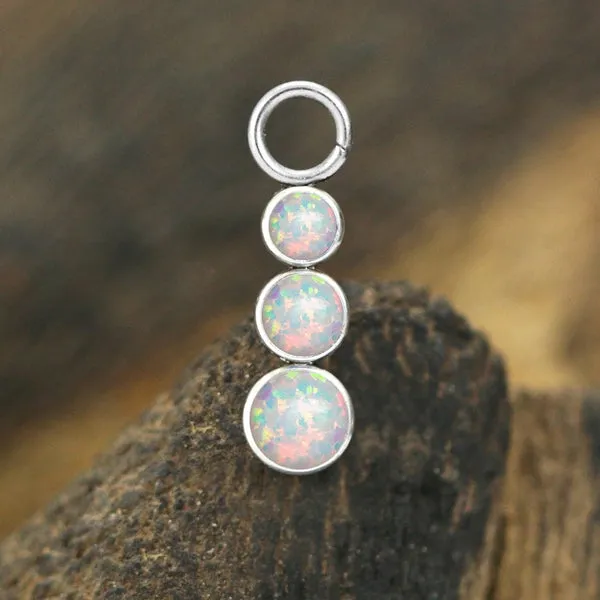 Charm Necklaces Triple Opal Stainless Charm Tulsa Body Jewelry