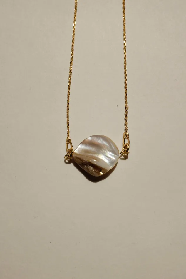 collectionno2 Necklaces 0015SHELL 925 GOLD NECKLACE