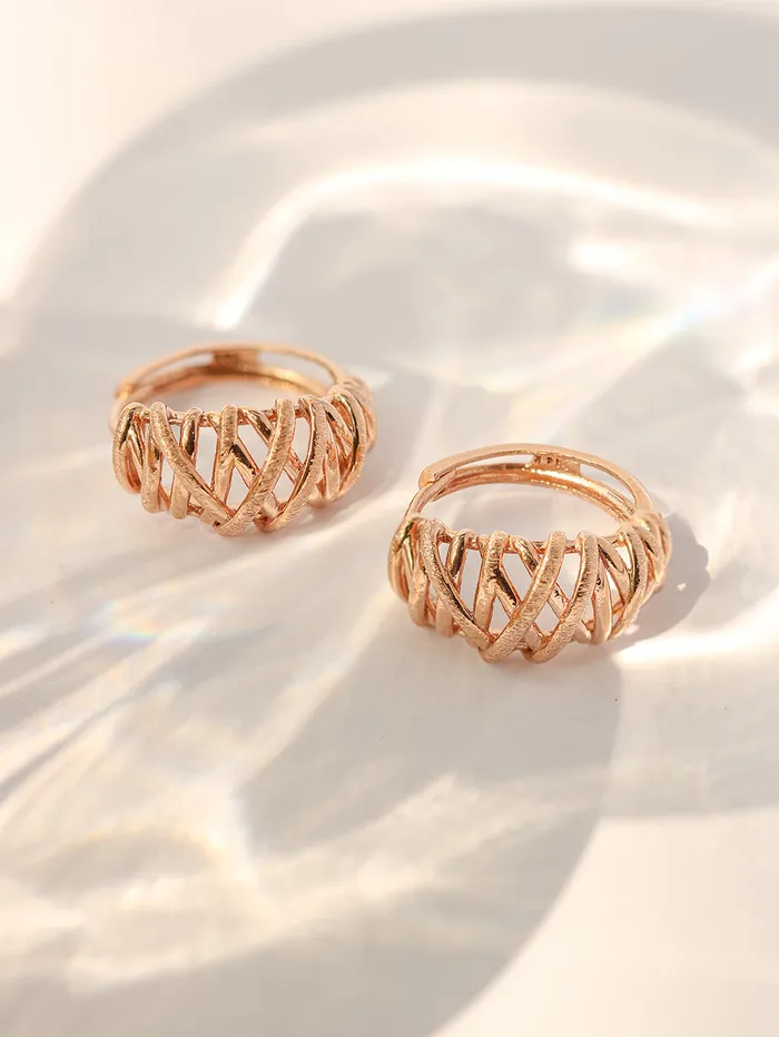 Earrings 14K 18K Gold Mesh Cartilage Hoop Earring MinimalBijoux