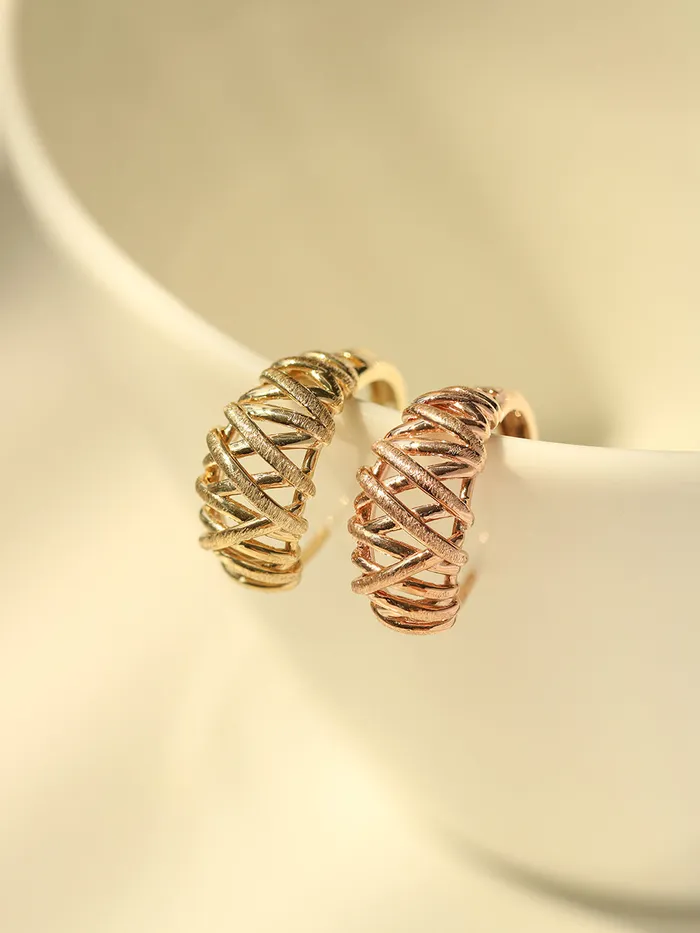 Earrings 14K 18K Gold Mesh Cartilage Hoop Earring MinimalBijoux
