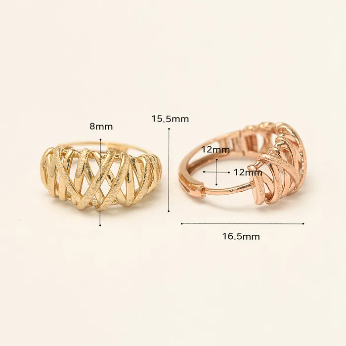 Earrings 14K 18K Gold Mesh Cartilage Hoop Earring MinimalBijoux