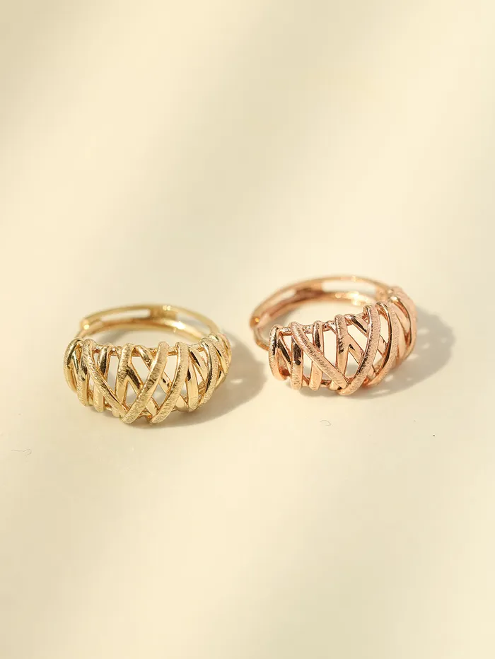 Earrings 14K 18K Gold Mesh Cartilage Hoop Earring MinimalBijoux