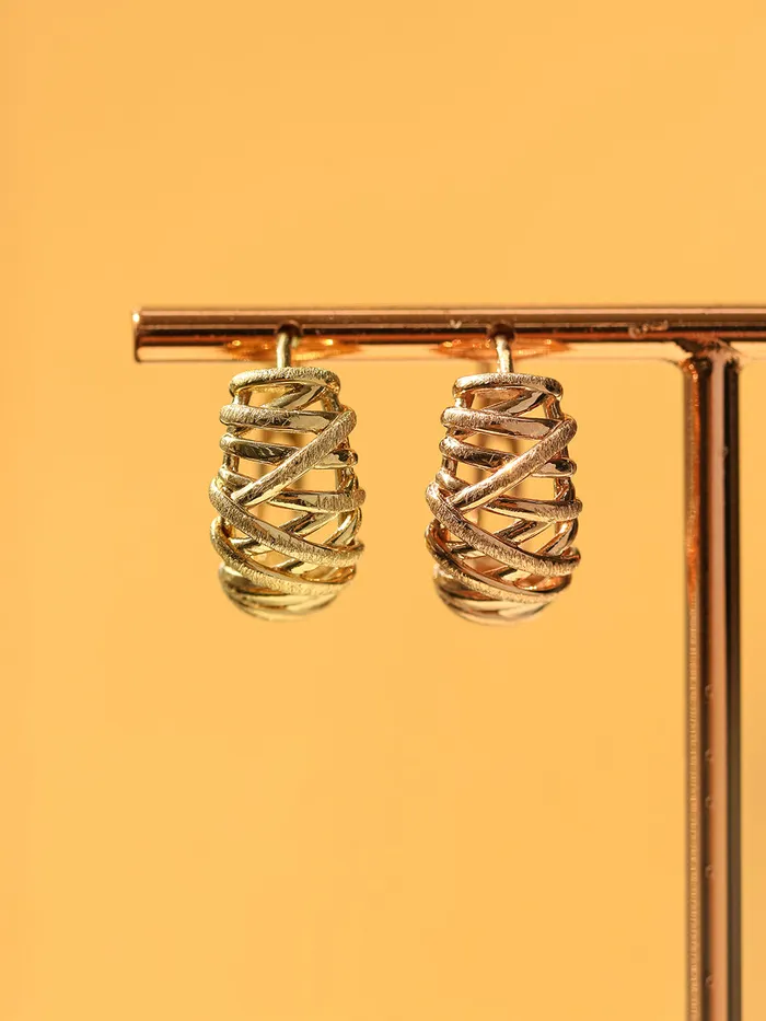 Earrings 14K 18K Gold Mesh Cartilage Hoop Earring MinimalBijoux