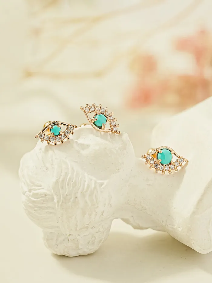 Earrings 14K Blink Evil Eye Cartilage Earring 20G MinimalBijoux