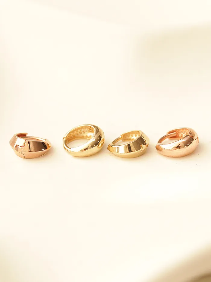 Earrings 14K Gold Mini Bold Hoop Earring MinimalBijoux