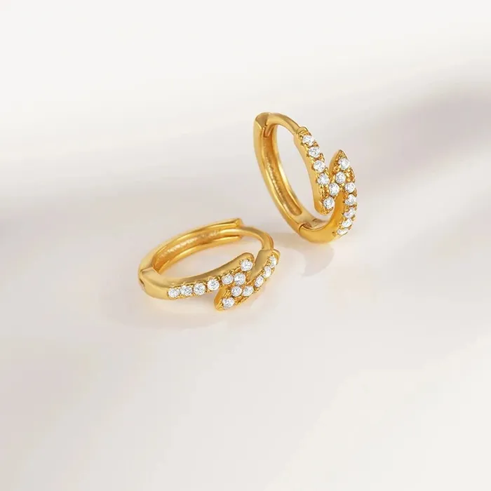Earrings 925 Lightning Mini Hoop Earring Mabel Love