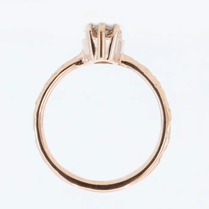 Earrings Anueva Jewelry 100ct Champagne Pear Diamond in Low Profile Rose Gold Evergreen Setting by Anueva Jewelry