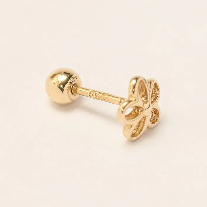Earrings MinimalBijoux 14K Gold Point Five Petals Cartilage Earring 20G18G16G