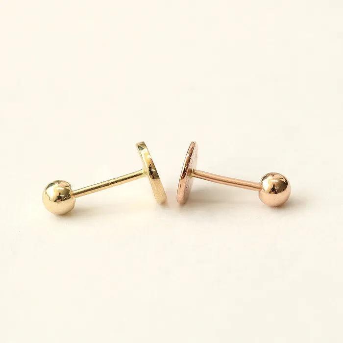 Earrings MinimalBijoux 14K Gold Tiny Smile Cartilage Earring 20G18G16G