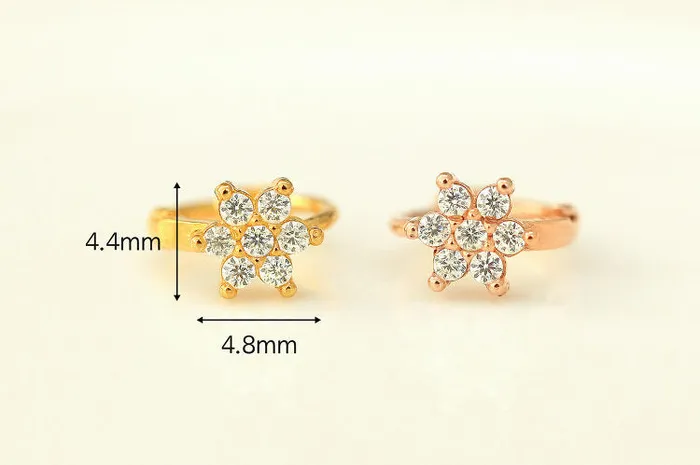 Earrings MinimalBijoux 925 Silver Flower Hoop Earring