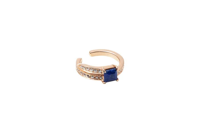 Earrings Offset Ear CuffPG Lapis Lazuli White Diaoptional RIEFE