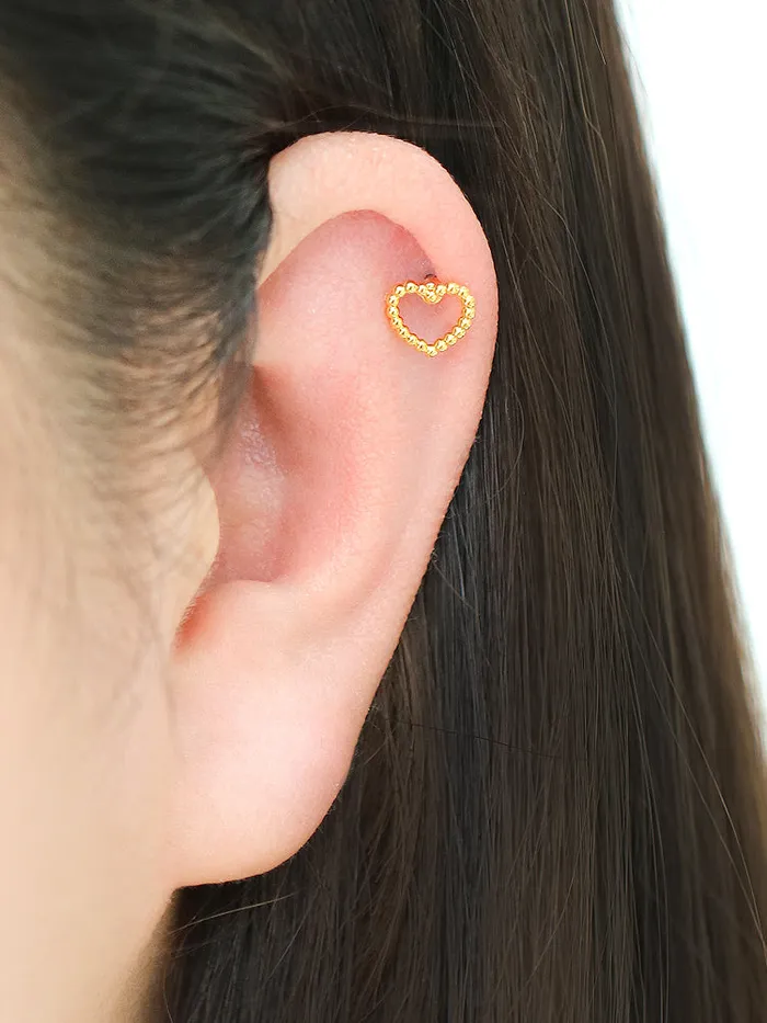 Heart ball Cartilage earring MinimalBijoux Earrings