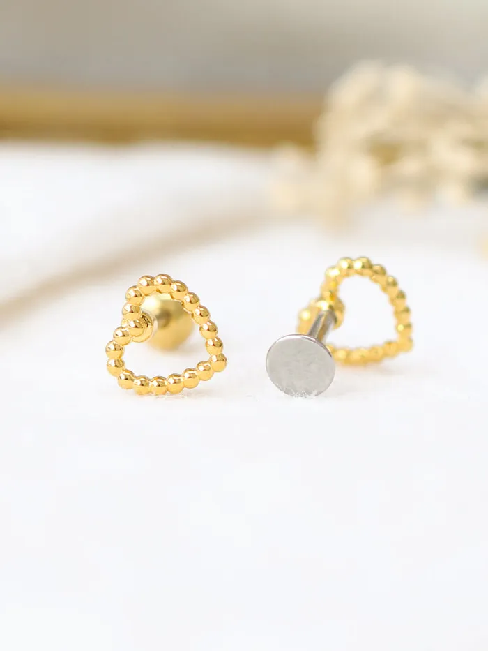 Heart ball Cartilage earring MinimalBijoux Earrings