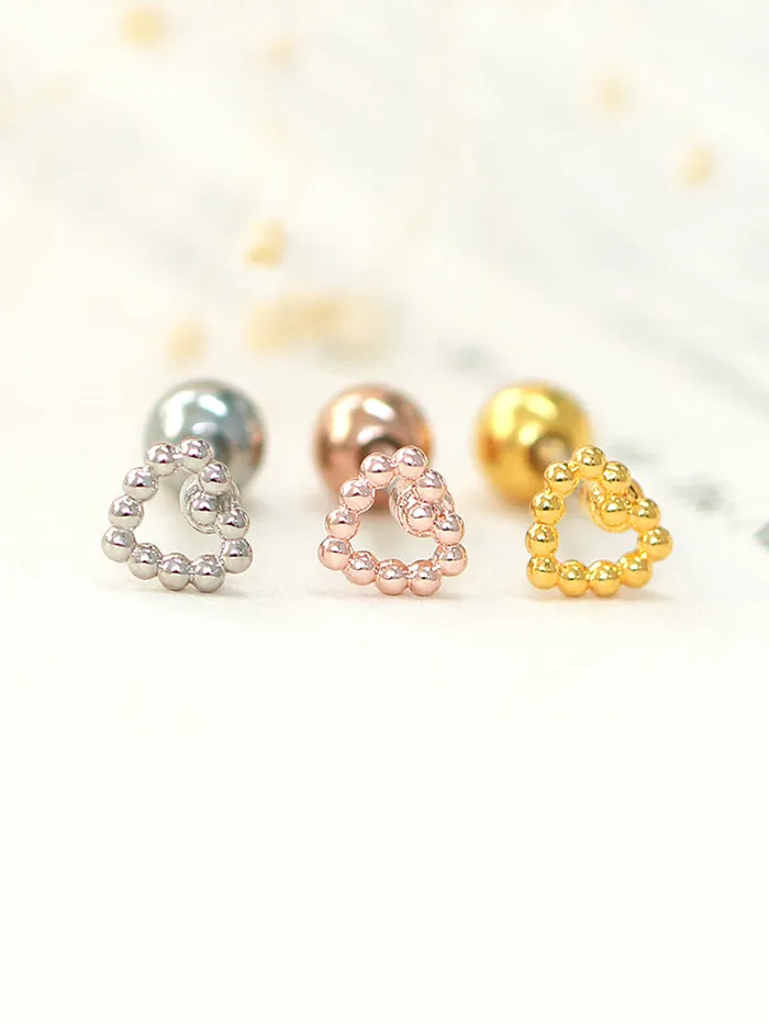 Heart ball Cartilage earring MinimalBijoux Earrings