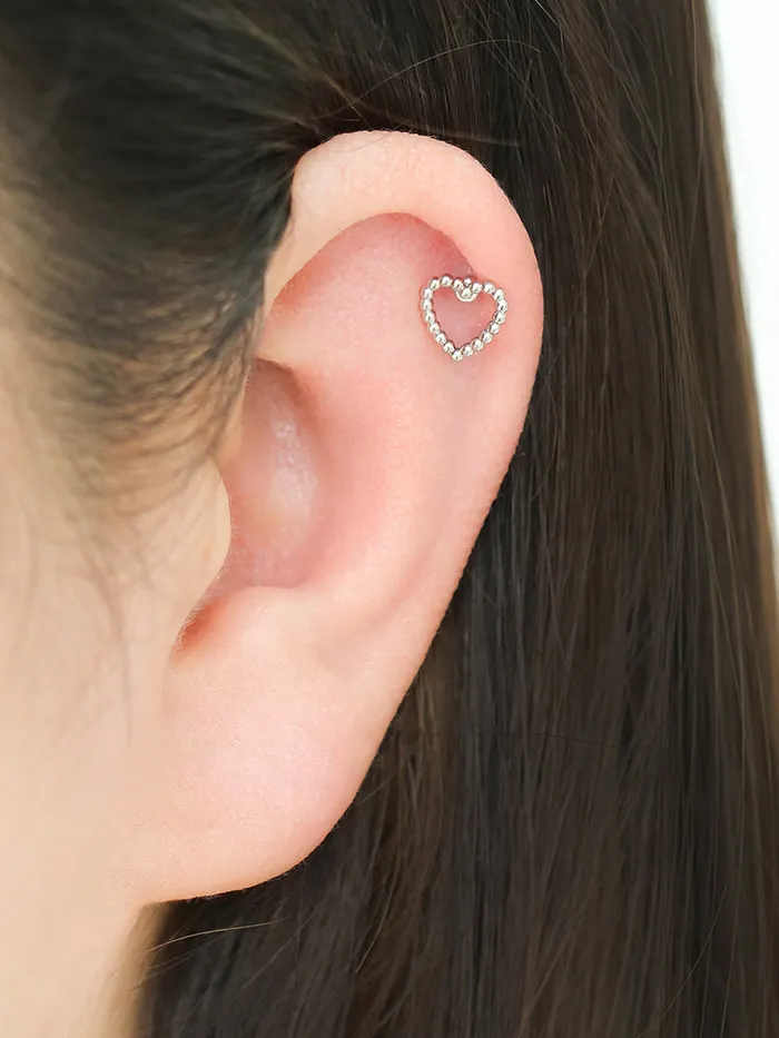 Heart ball Cartilage earring MinimalBijoux Earrings