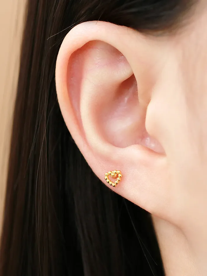 Heart ball Cartilage earring MinimalBijoux Earrings