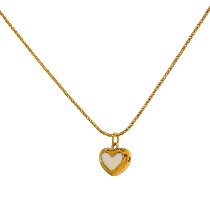 Heart Shell Pendant Necklace Mabel Love Co Necklaces