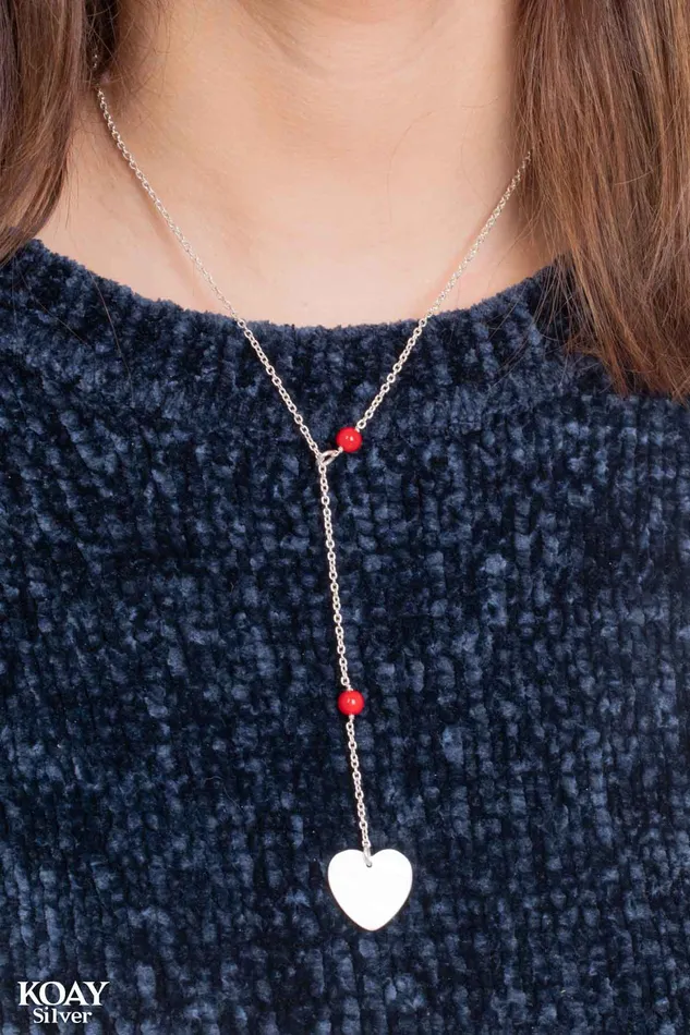 KOAY Silver Store Heart Sadaf Necklace Necklaces KOAY Silver Store Heart Sadaf Necklace Necklaces