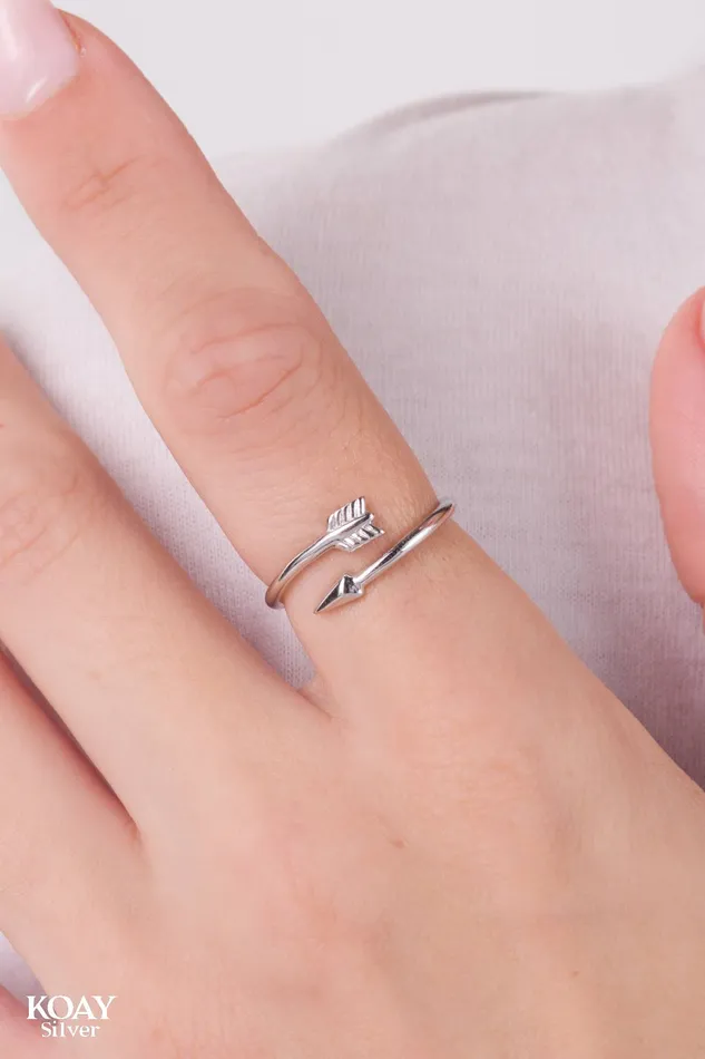KOAY Silver Store Rings Arrow Ring 02