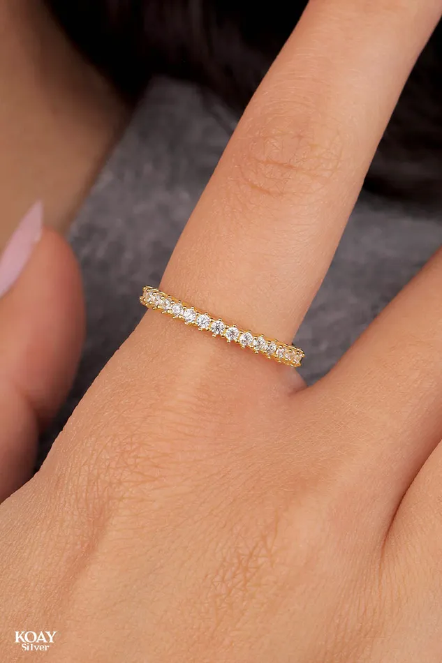 KOAY Silver Store Rings Zircon 0137 Gold Plated Ring