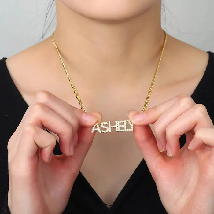 Mabel Love Boutique Necklaces Iced Out Name Necklace