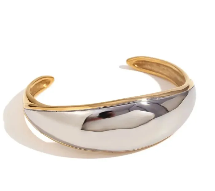 Mabel Love Co Bracelets Gold and Silver Tone Cuff Bracelet