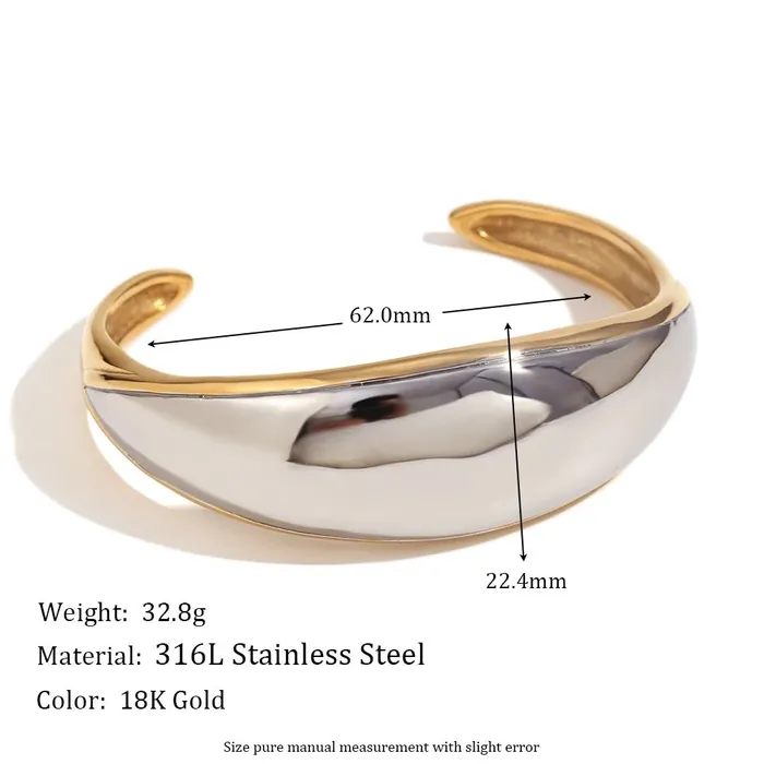 Mabel Love Co Bracelets Gold and Silver Tone Cuff Bracelet