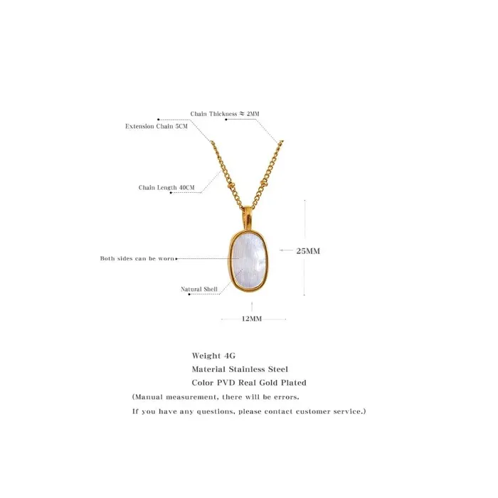 Mabel Love Co Necklaces Natural Shell Cast Pendant Necklace