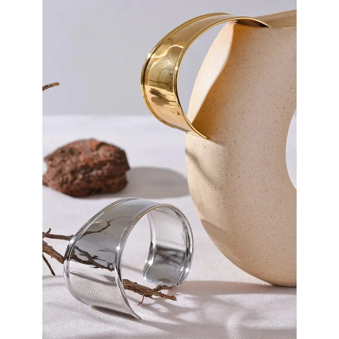 Mabel Love Co Silver Wide Cuff Rings
