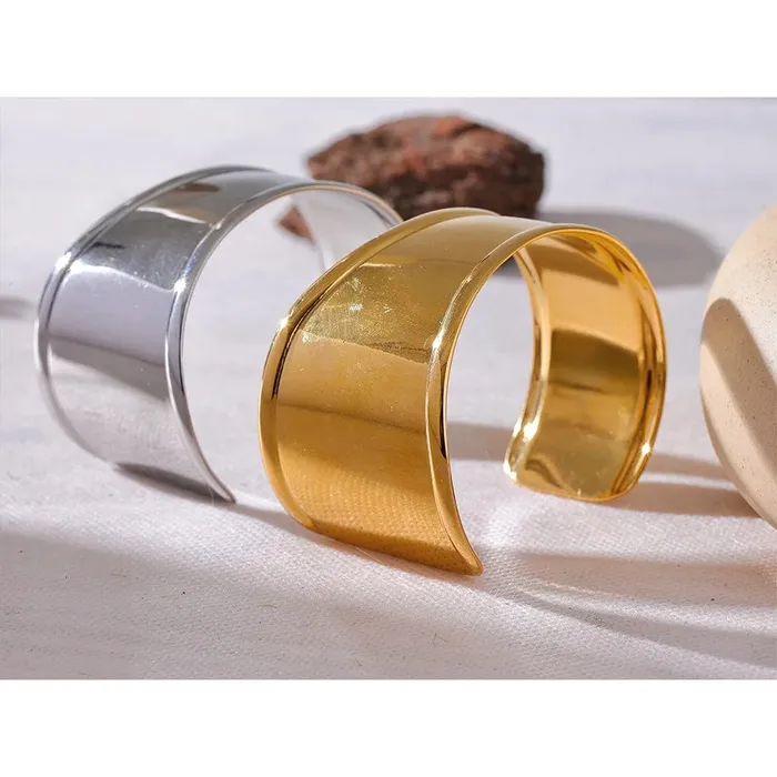 Mabel Love Co Silver Wide Cuff Rings