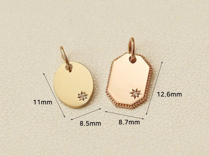 MinimalBijoux 14K 18K OVAL OCTAGONAL ANGLE NECKLACE Necklaces