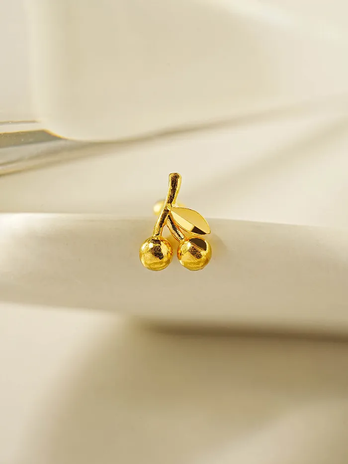 MinimalBijoux 24K Gold Sweet Cherry Cartilage Earring 20G Earrings