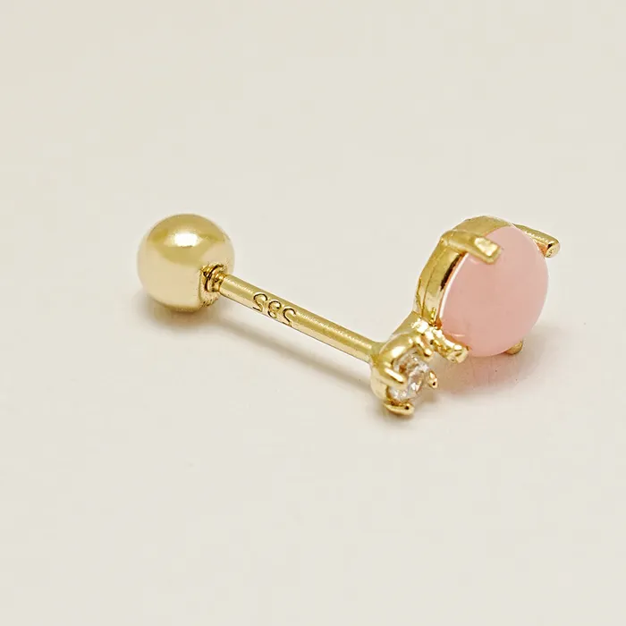MinimalBijoux Earrings 14K Gold Double Point CZ Cartilage Earring 20G18G16G