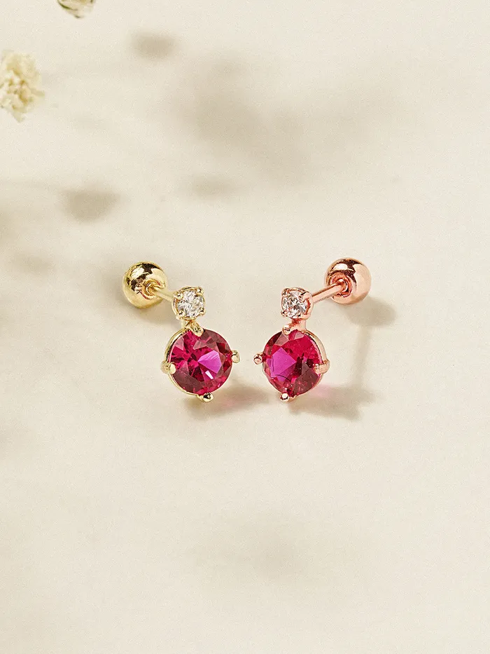 MinimalBijoux Earrings 14K Gold Double Point CZ Cartilage Earring 20G18G16G
