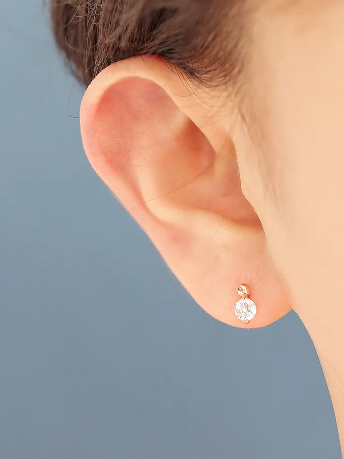 MinimalBijoux Earrings 14K Gold Point Cubic Mini Ball Cartilage Earring 20G18G16G