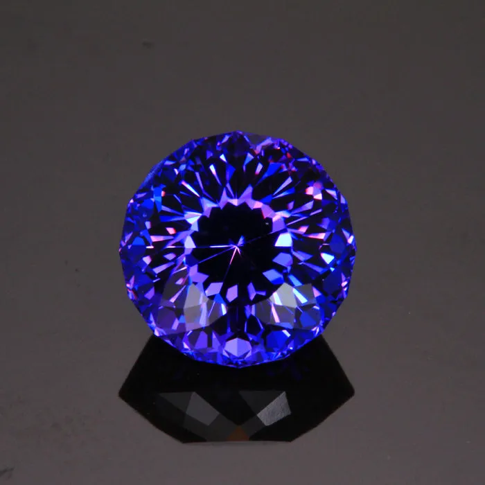 Moriartys Gem Art 377ct Round Portuguese Cut Tanzanite Gemstone Rings