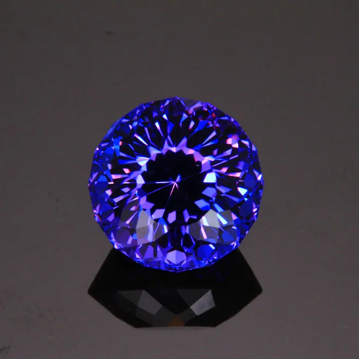 Moriartys Gem Art 377ct Round Portuguese Cut Tanzanite Gemstone Rings