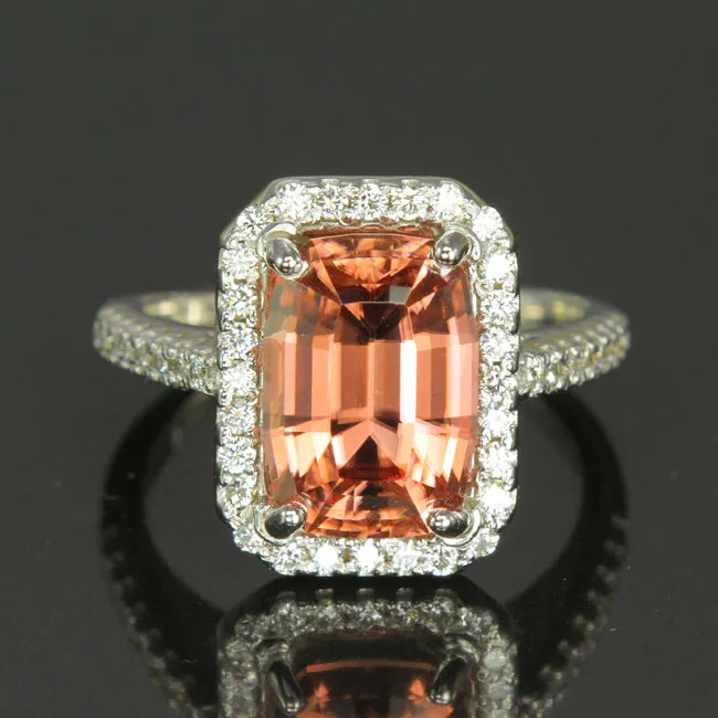 Moriartys Gem Art Rings 14K White Gold Imperial Zircon Ring 679 Carats by Christopher Michael Moriartys Gem Art Rings 14K White Gold Imperial Zircon Ring 679 Carats by Christopher Michael